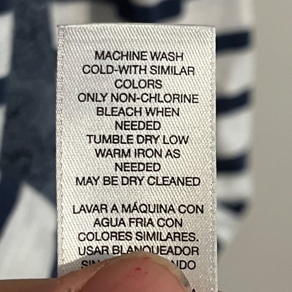 Chicos Women Shirt Size XL Blue Striped Coastal Preppy Mature Old Money Classic - Picture 10 of 14